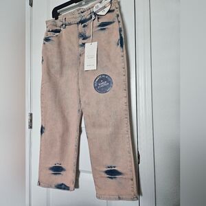 NWT GEMMA RAE Size 13 High Rise Straight Crop